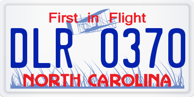 NC license plate DLR0370