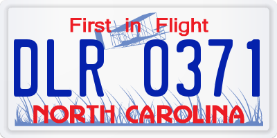 NC license plate DLR0371