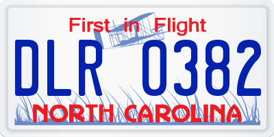NC license plate DLR0382