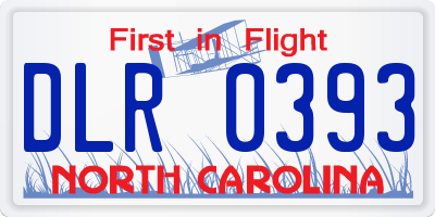 NC license plate DLR0393