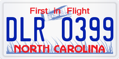 NC license plate DLR0399
