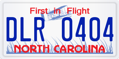 NC license plate DLR0404