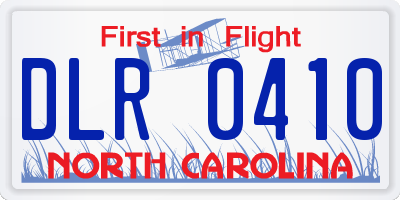 NC license plate DLR0410