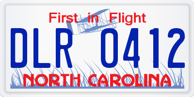NC license plate DLR0412