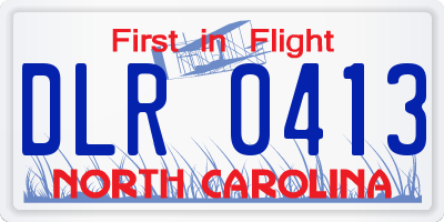 NC license plate DLR0413