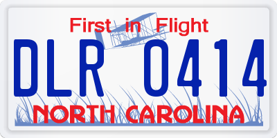 NC license plate DLR0414