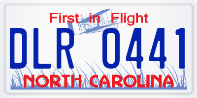 NC license plate DLR0441