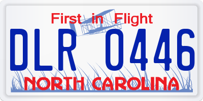 NC license plate DLR0446
