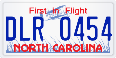 NC license plate DLR0454