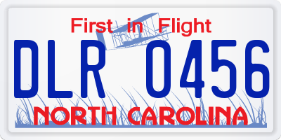 NC license plate DLR0456