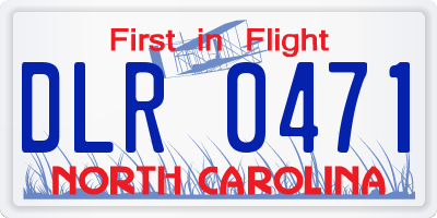 NC license plate DLR0471