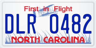 NC license plate DLR0482
