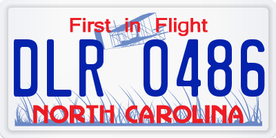 NC license plate DLR0486
