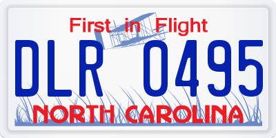 NC license plate DLR0495