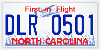 NC license plate DLR0501
