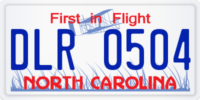 NC license plate DLR0504