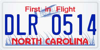 NC license plate DLR0514