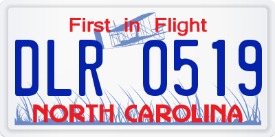 NC license plate DLR0519