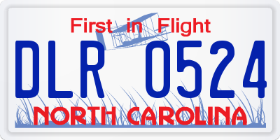 NC license plate DLR0524