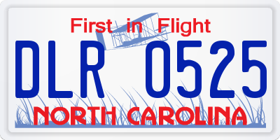 NC license plate DLR0525