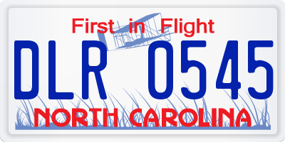 NC license plate DLR0545