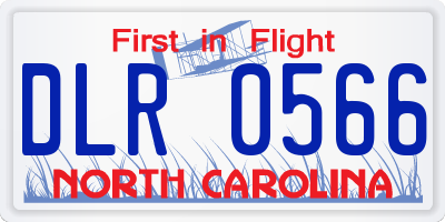 NC license plate DLR0566