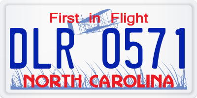 NC license plate DLR0571