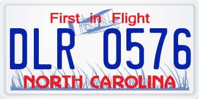 NC license plate DLR0576