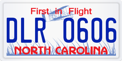 NC license plate DLR0606