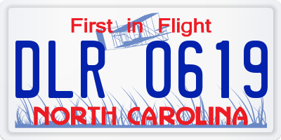 NC license plate DLR0619