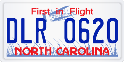 NC license plate DLR0620