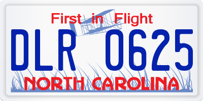 NC license plate DLR0625