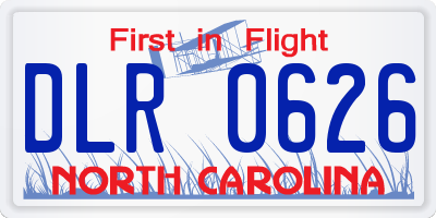 NC license plate DLR0626