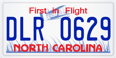NC license plate DLR0629