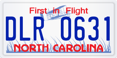 NC license plate DLR0631
