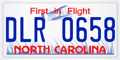 NC license plate DLR0658