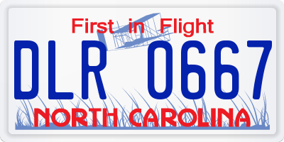NC license plate DLR0667
