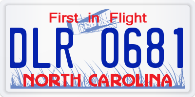 NC license plate DLR0681