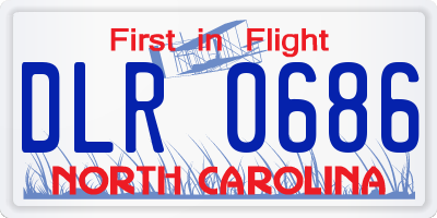 NC license plate DLR0686