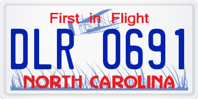 NC license plate DLR0691