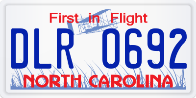 NC license plate DLR0692