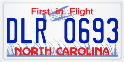NC license plate DLR0693