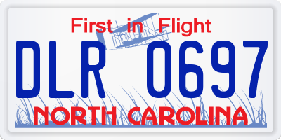 NC license plate DLR0697