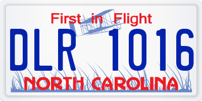 NC license plate DLR1016