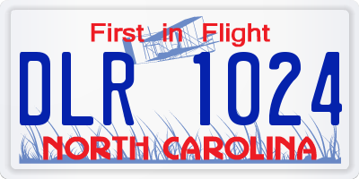 NC license plate DLR1024