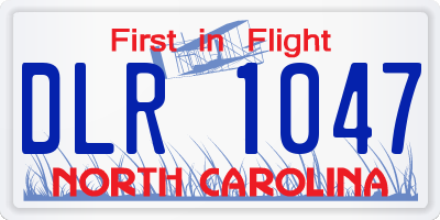NC license plate DLR1047
