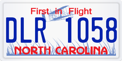 NC license plate DLR1058