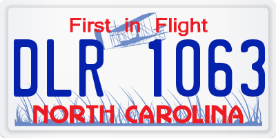 NC license plate DLR1063