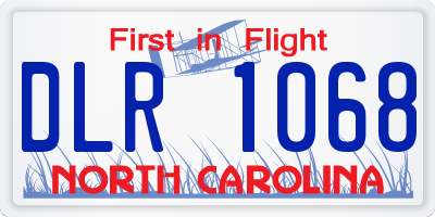 NC license plate DLR1068