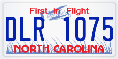 NC license plate DLR1075